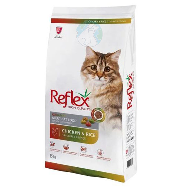غذای خشک گربه 15کیلویی مولتی کالر مرغ Reflex